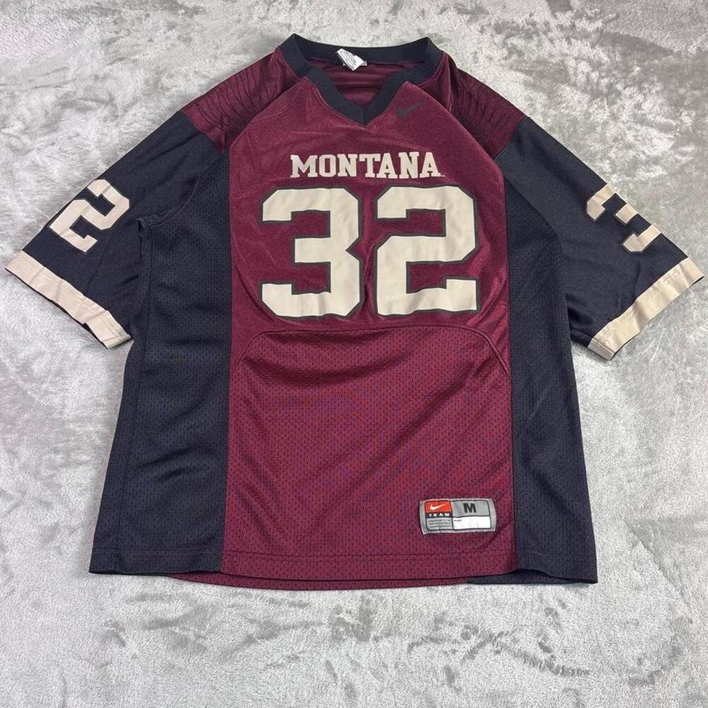 Nike Team University of Montana Grizzlies 32 Football Jersey Men’s Medium Red